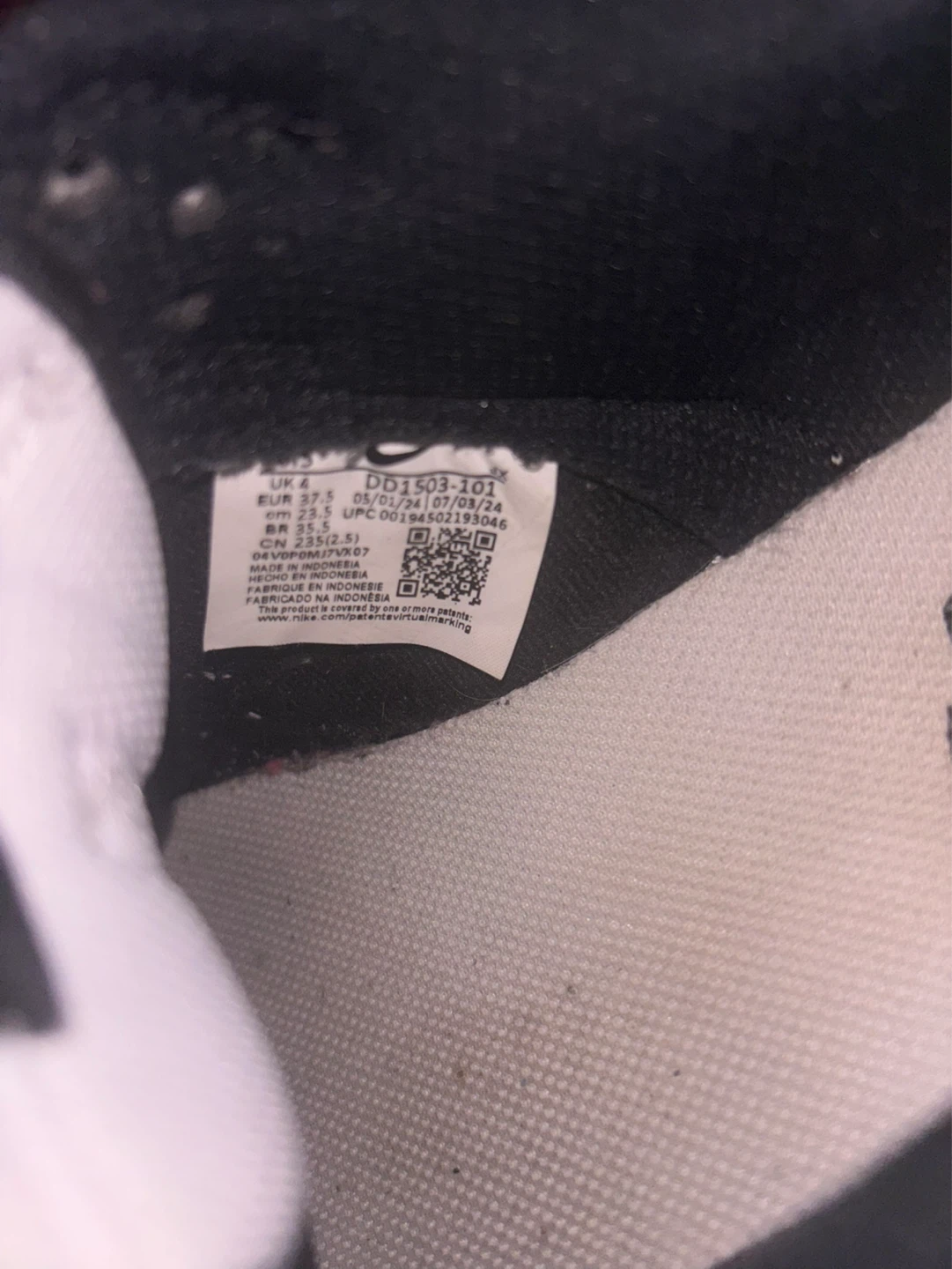 NIKE WOMEN'S DUNK LOW WHITE / BLACK - WHITE - WHITE / 6.5 - photo 4