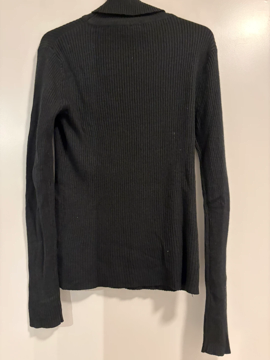 Black Ribbed Turtleneck Sweater - photo 2