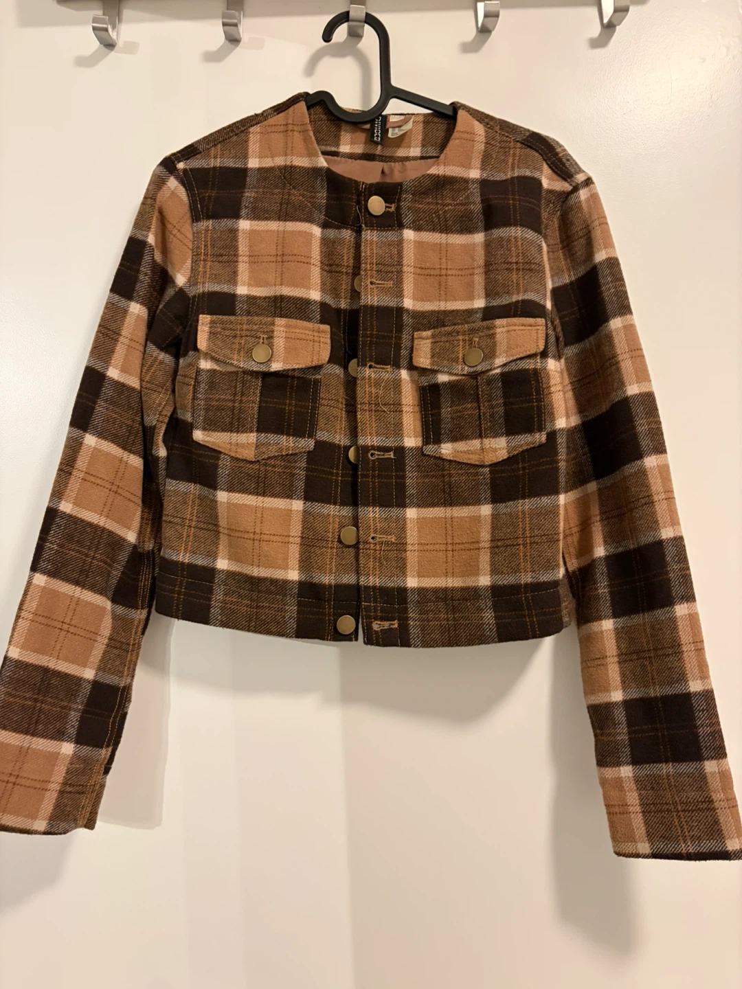 H&M / Plaid Cropped Jacket