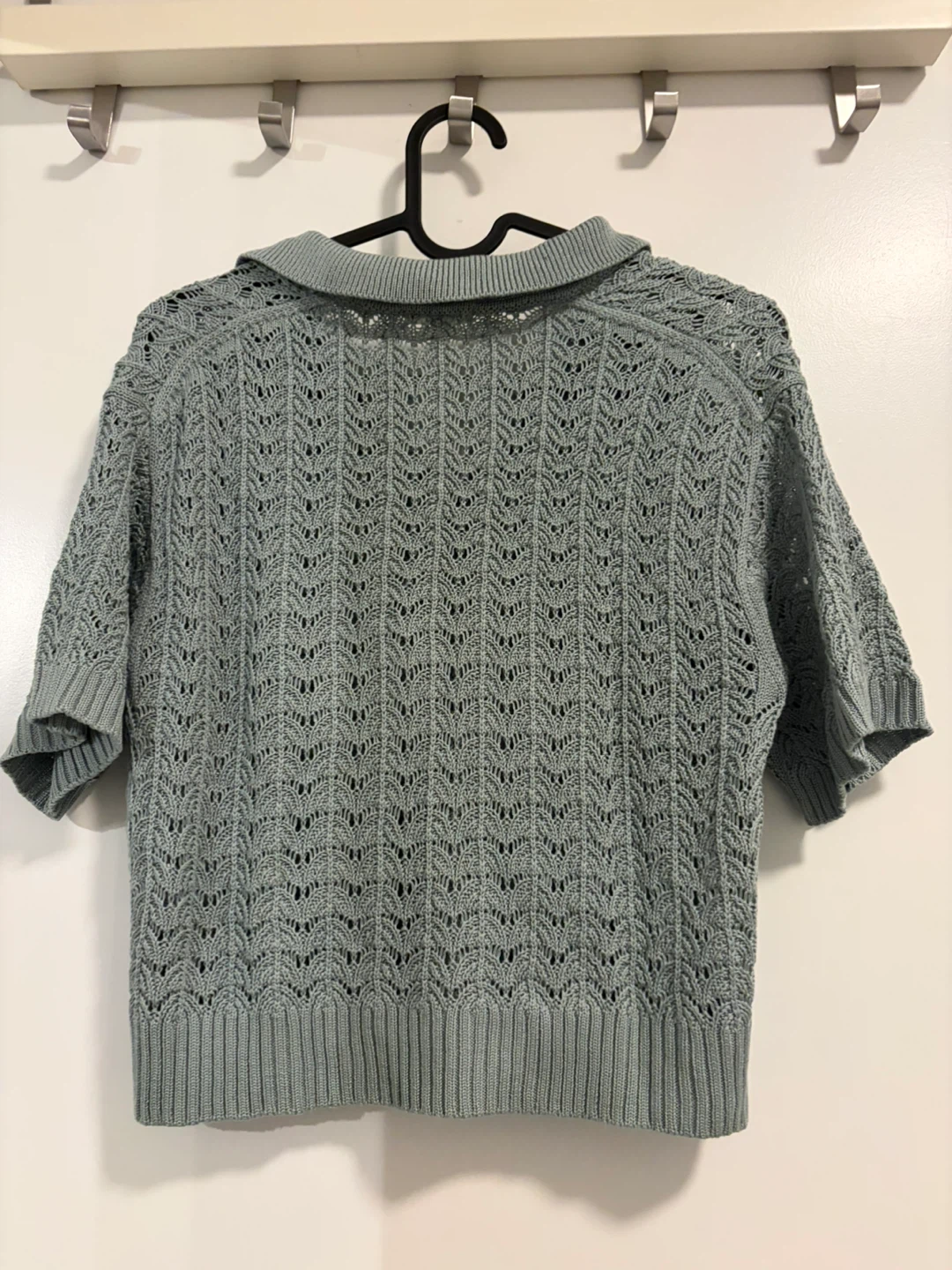 GU / Light Blue Knit Collared Shirt - photo 2