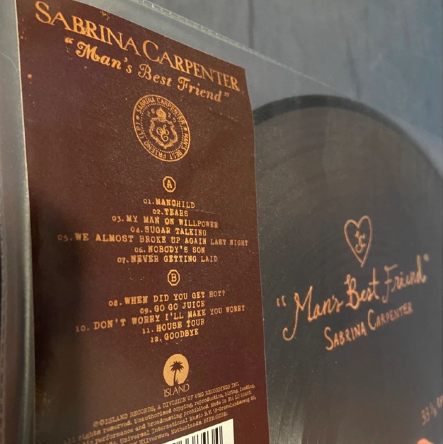 Sabrina Carpenter "Man's Best Friend" Picture Disc Vinyl - photo 3