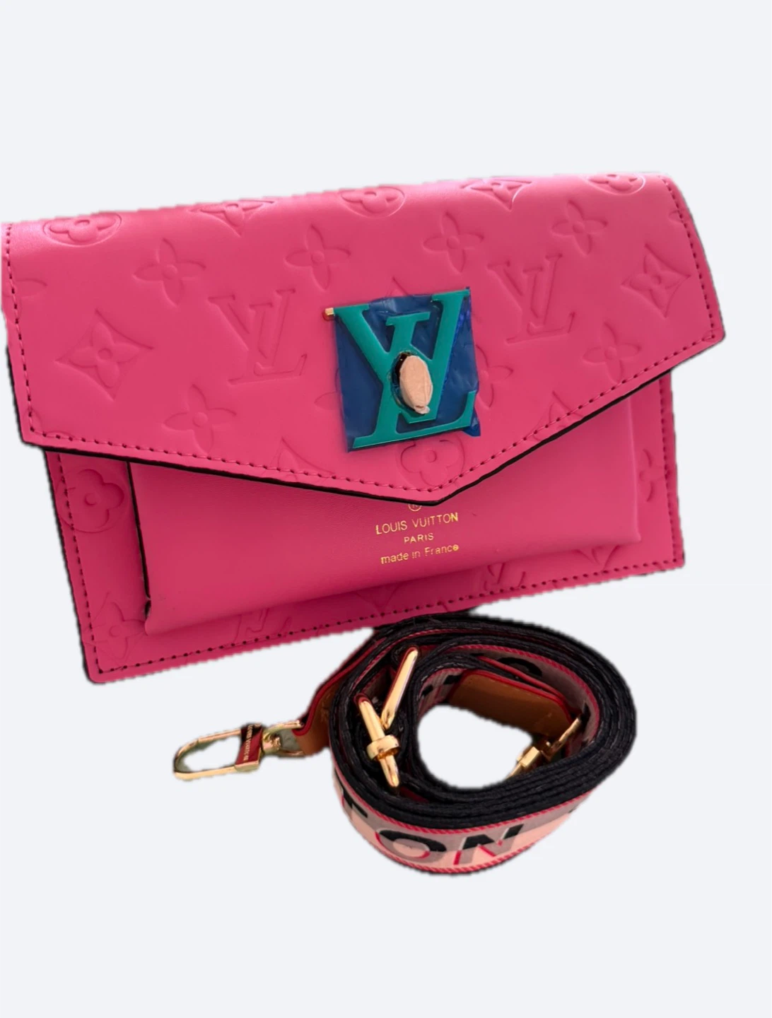 LV Bright pink  Mylockme  crossbody. Bag.