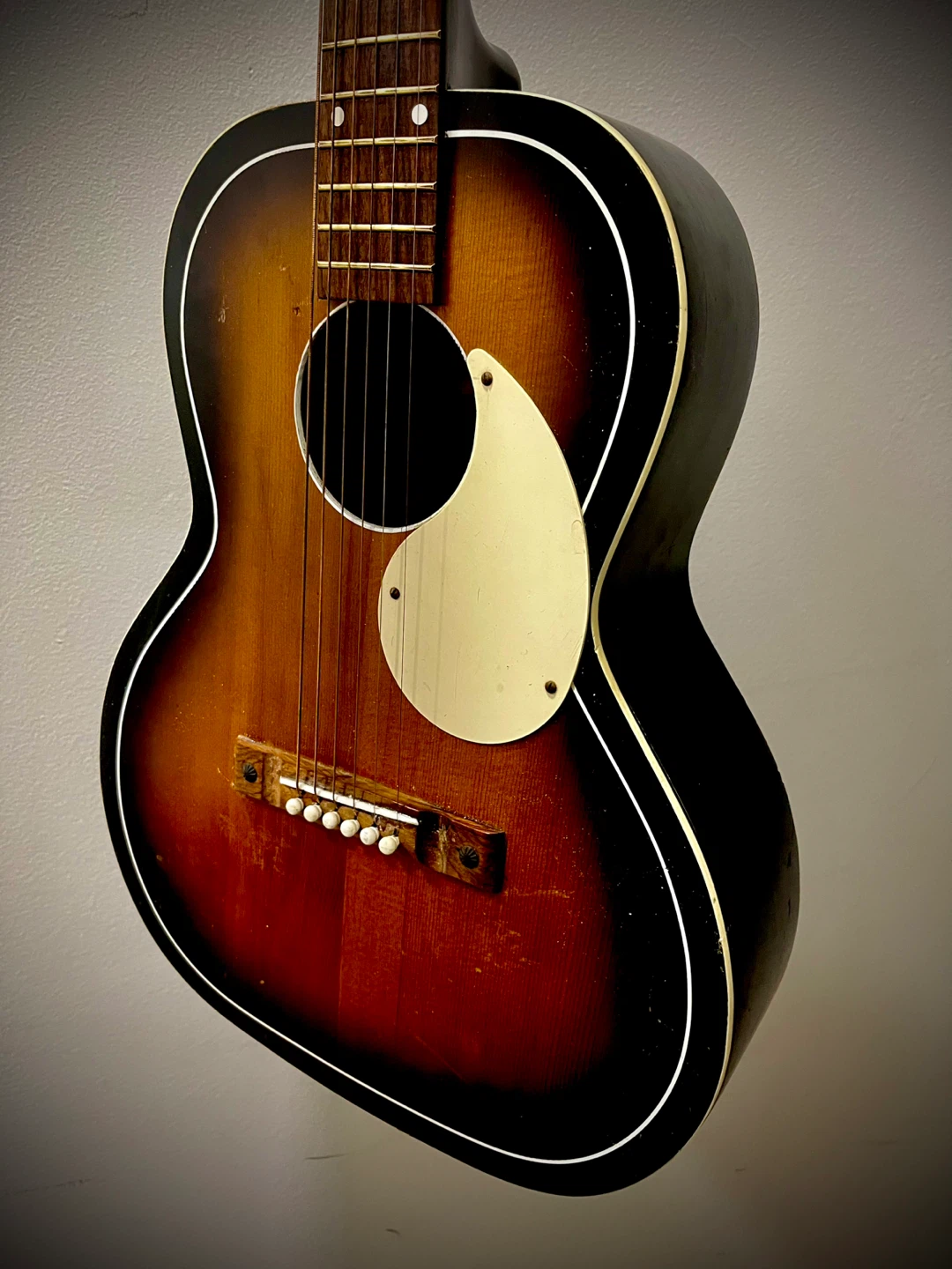 Vintage KAY Acoustic Guitar Sunburst (1950s-60s, USA made) - photo 4