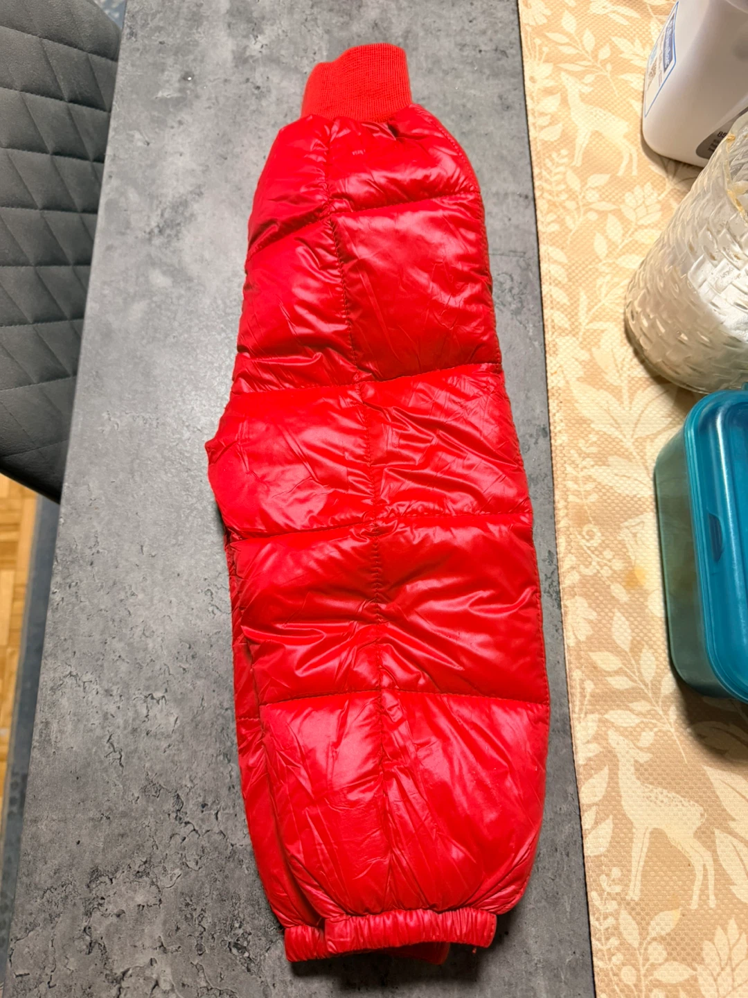 Red Puffer Pants - Size 90/ 6-12 months - photo 2
