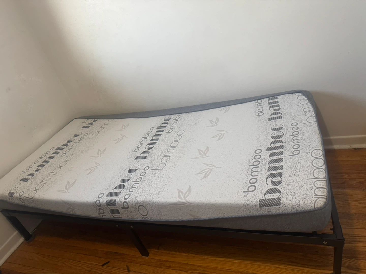 Bamboo Mattress and Metal Bed Frame - photo 2