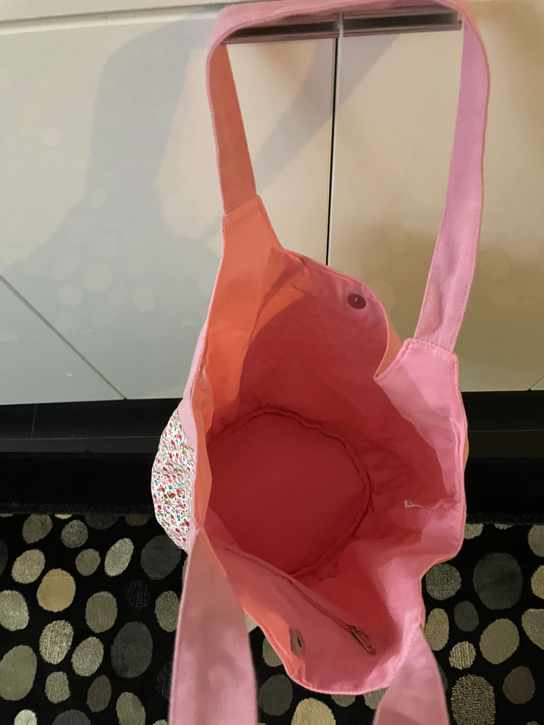 Pink Floral Tote Bag - photo 2
