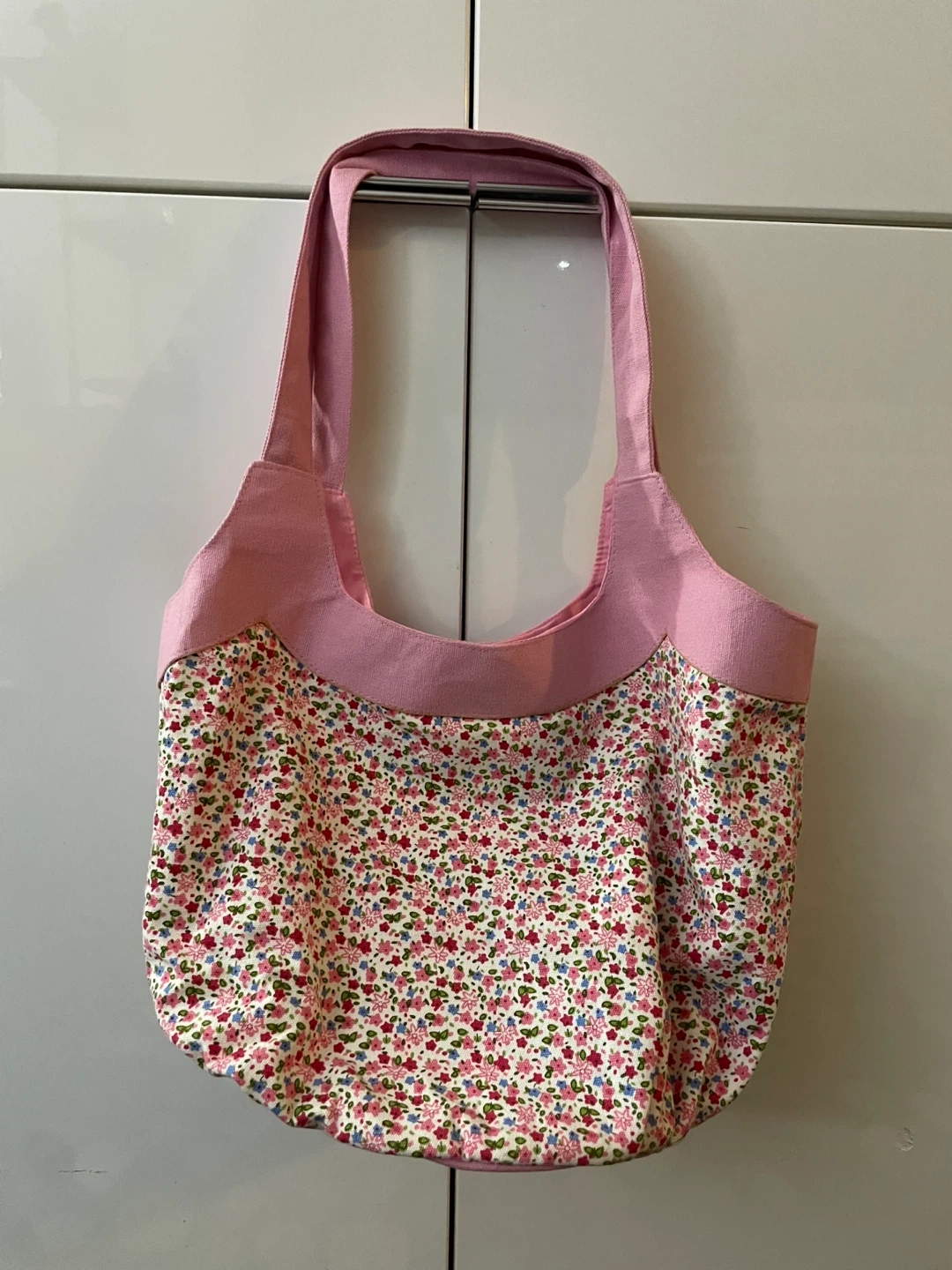 Pink Floral Tote Bag
