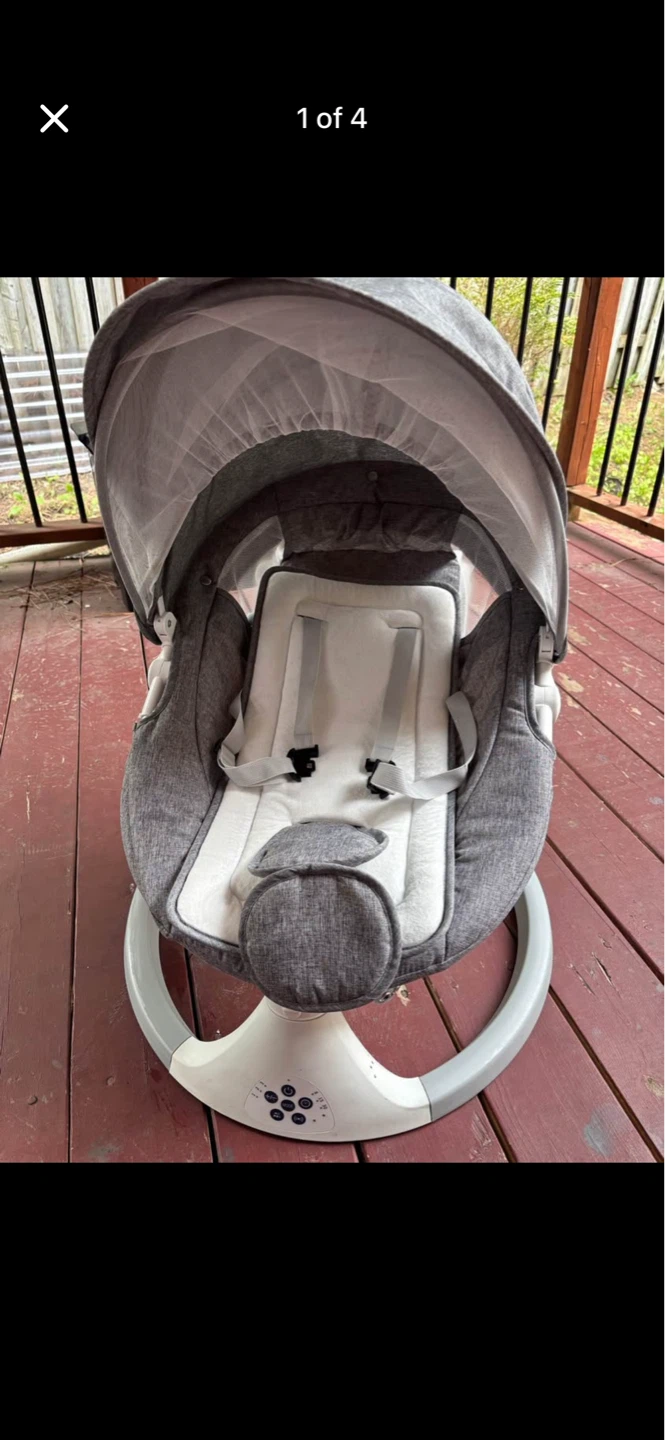 Grey Baby Swing with Canopy