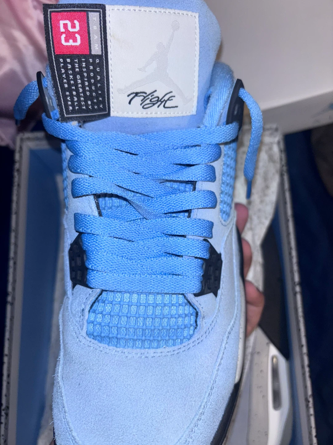 Air Jordan 4 Retro University Blue/Black Size 10.5 - photo 5