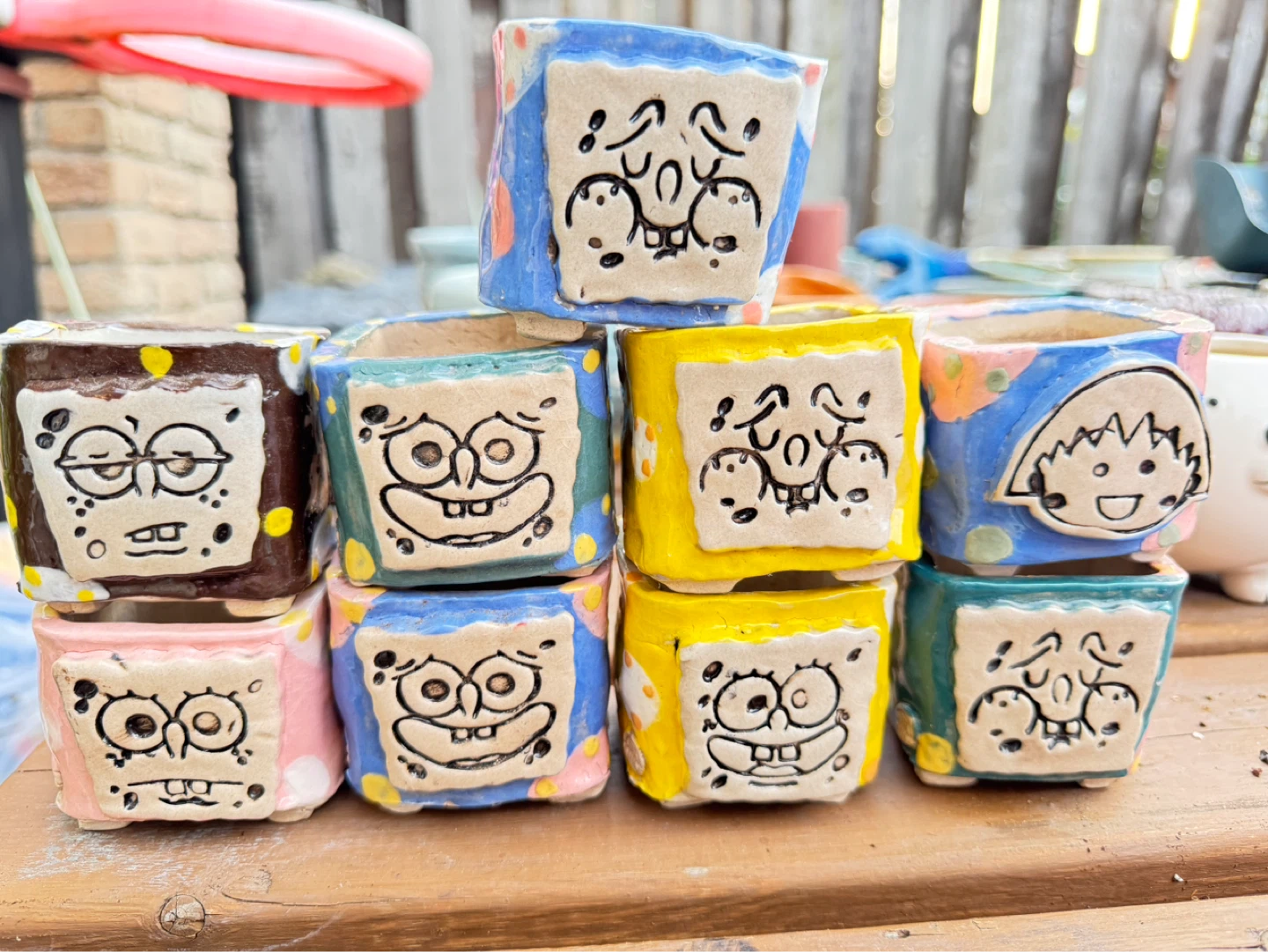 Spongebob Ceramic Planters set - photo 2