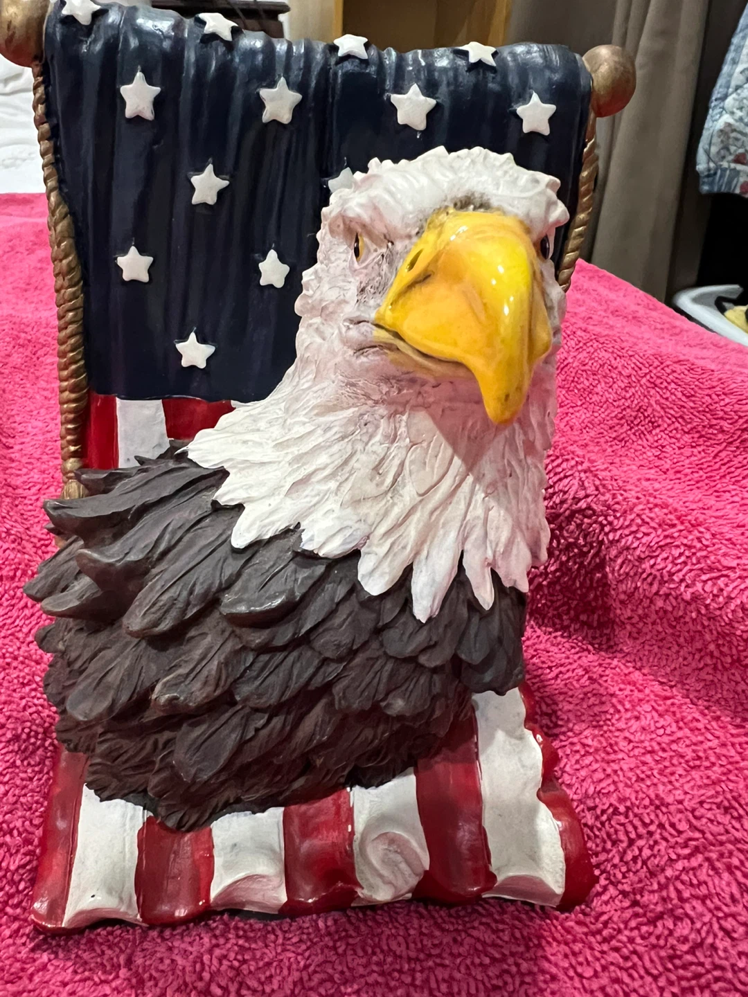 American Eagle and Flag Figurine - photo 3