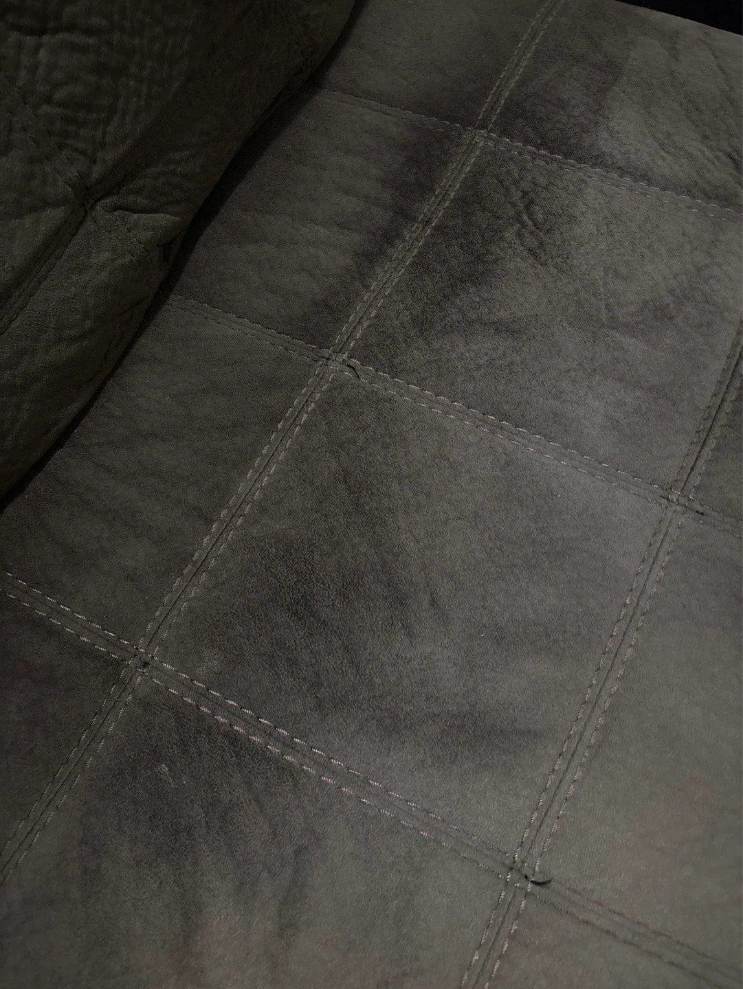 Brown & Faux Leather Sofa - photo 5