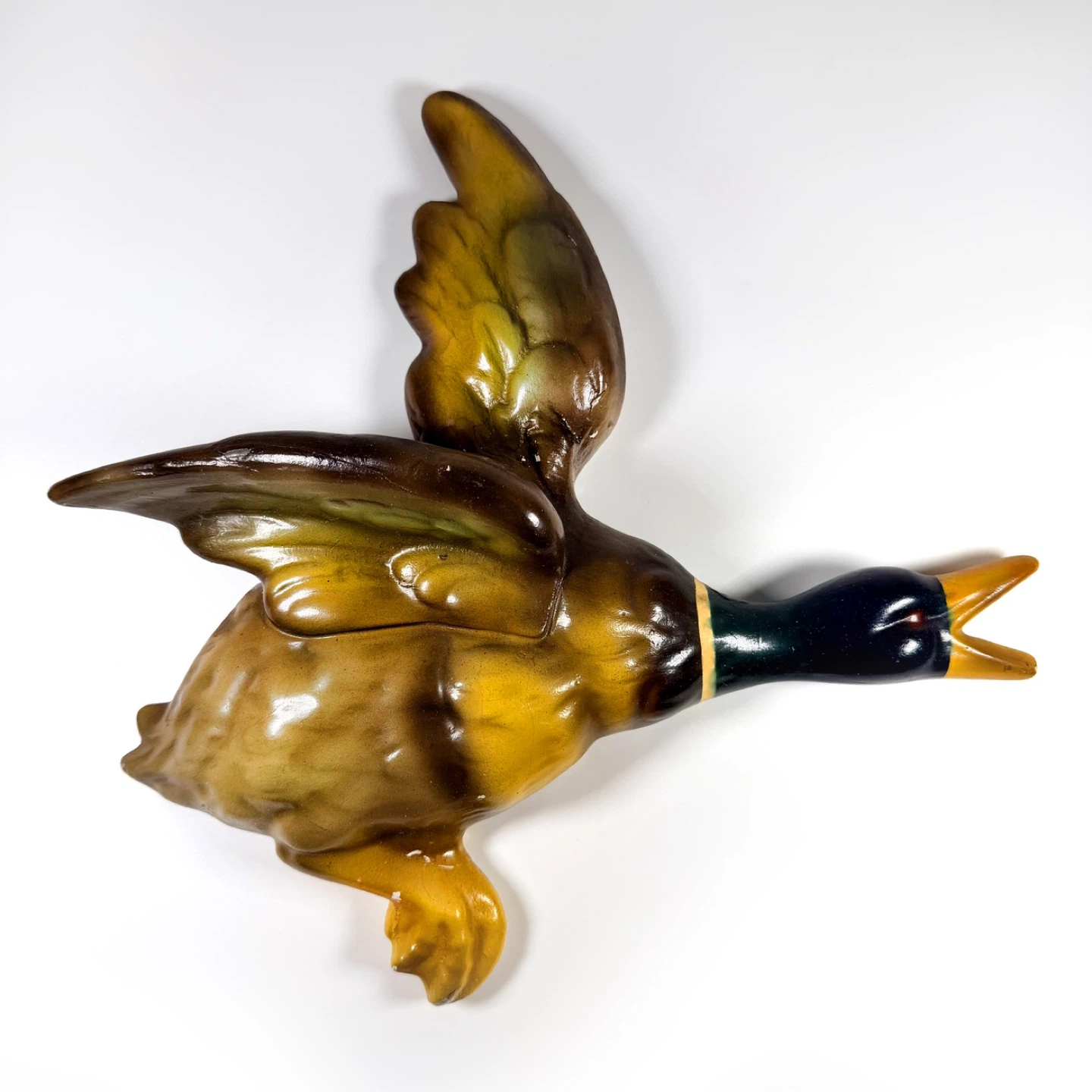 Large Vintage Plaster Wall Duck