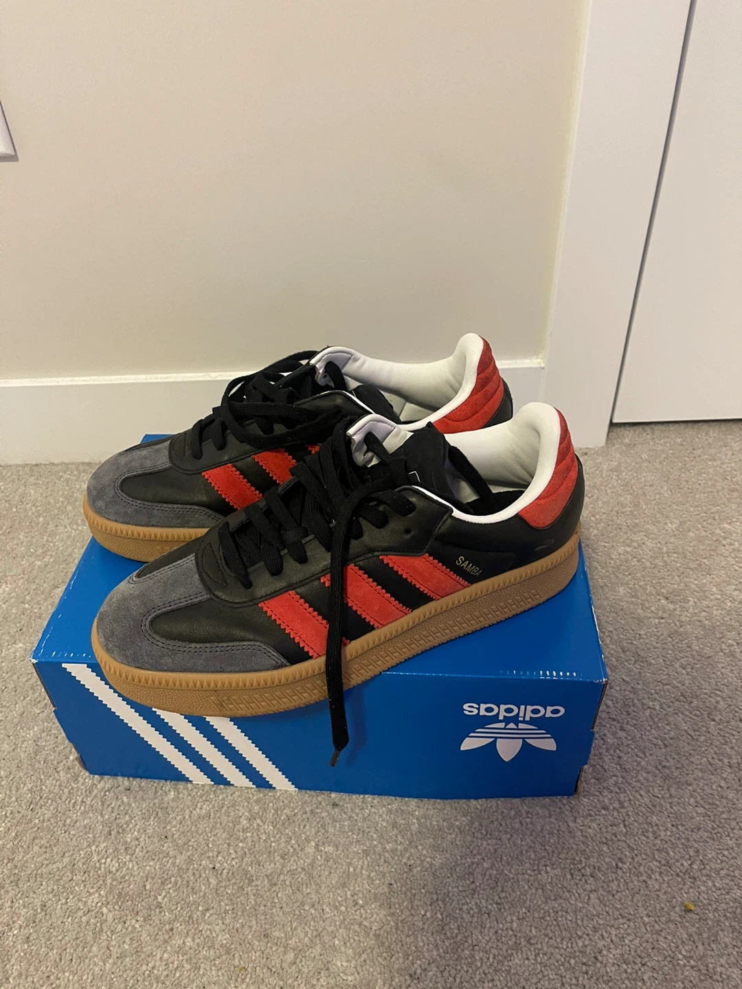 Adidas Samba XLG Shoes - Black/Red