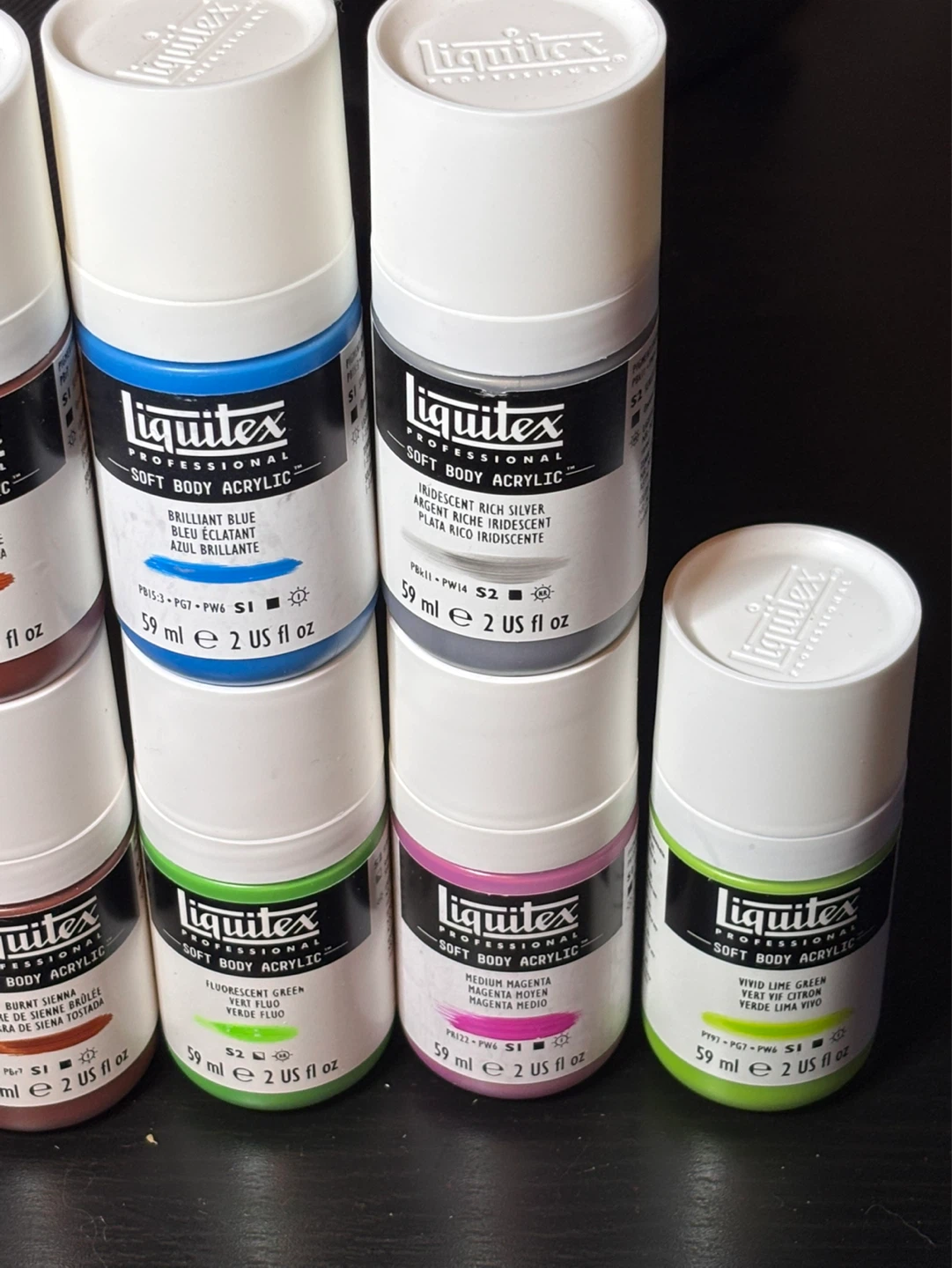 Liquitex® Professional Soft Body Acrylic Bottles 2oz. Lot of 9 - photo 3