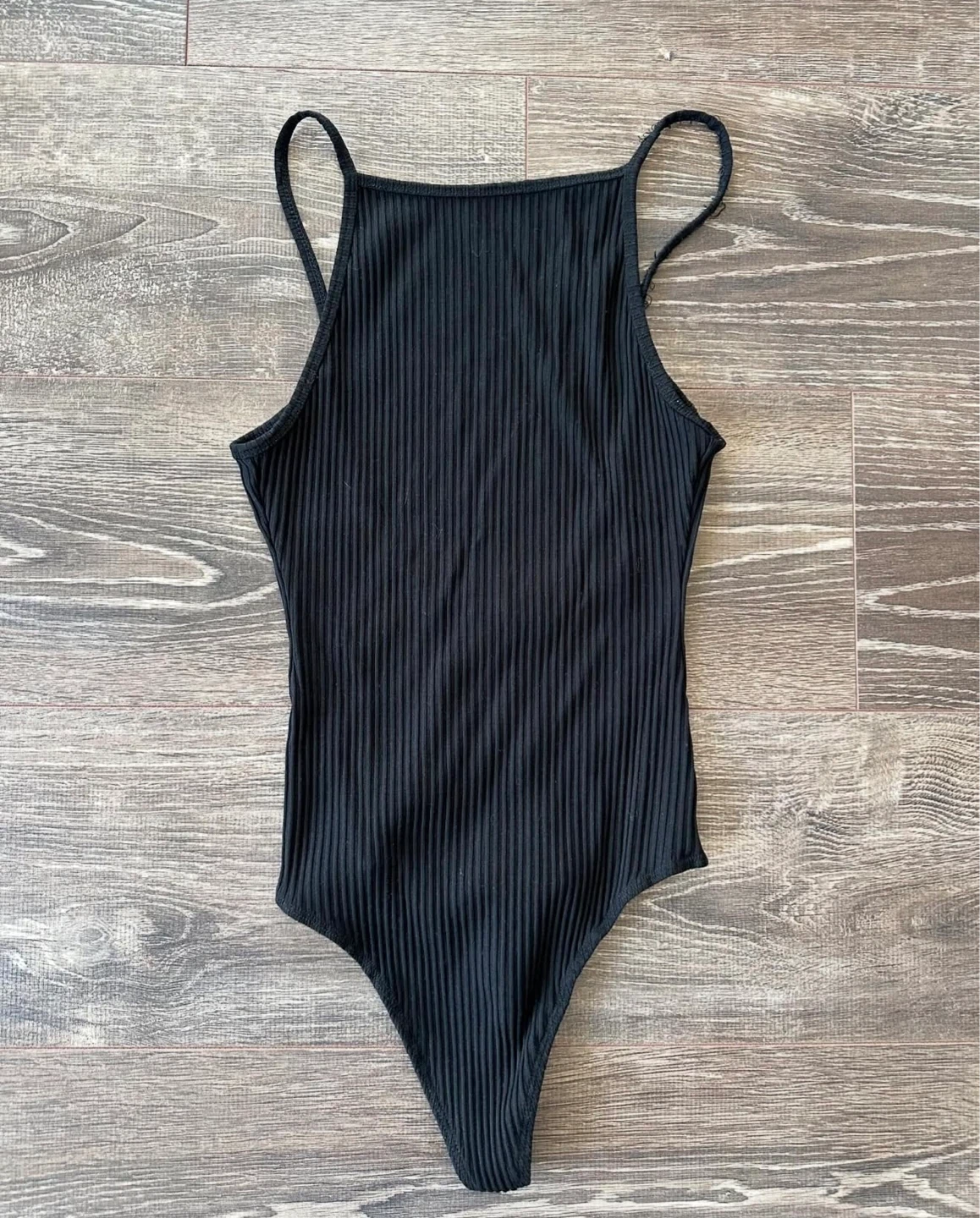 Aritzia Wilfred Black Ribbed Bodysuit - XS