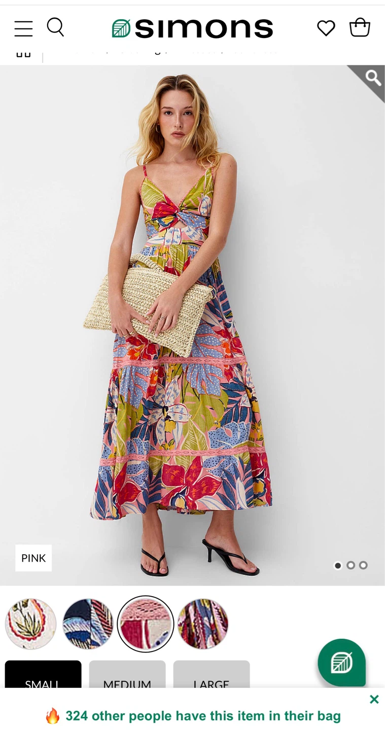 Simons Floral Print Maxi Dress - multi-coloured
