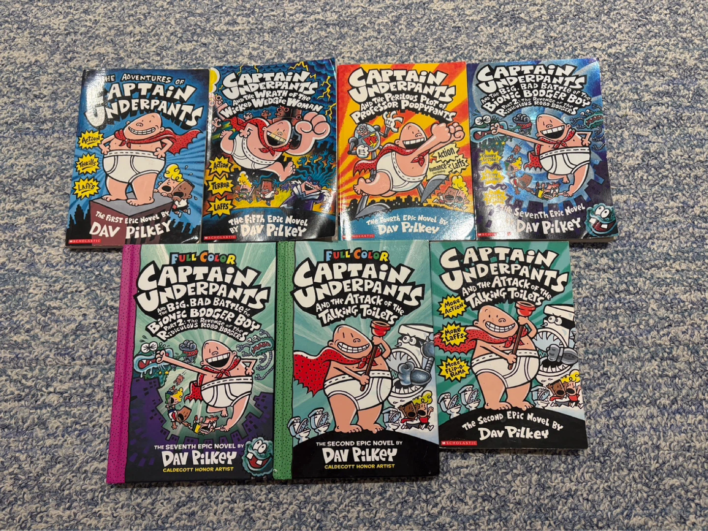 Captain Underpants Book Set by Dav Pilkey