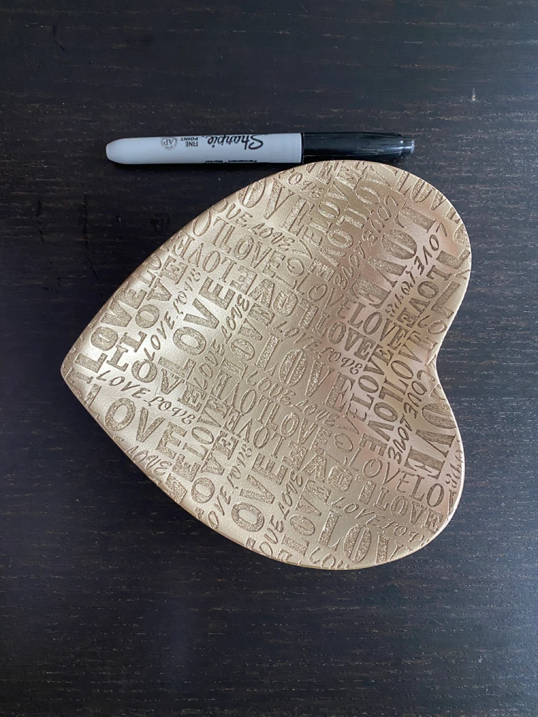 Gold Heart Shaped Trinket Dish - photo 4