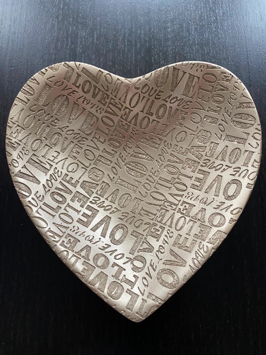 Gold Heart Shaped Trinket Dish
