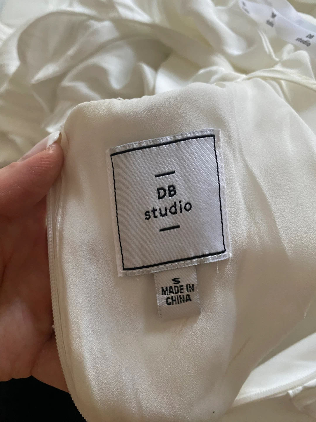 DB Studio White Ruffle Mini Dress Size S - photo 5