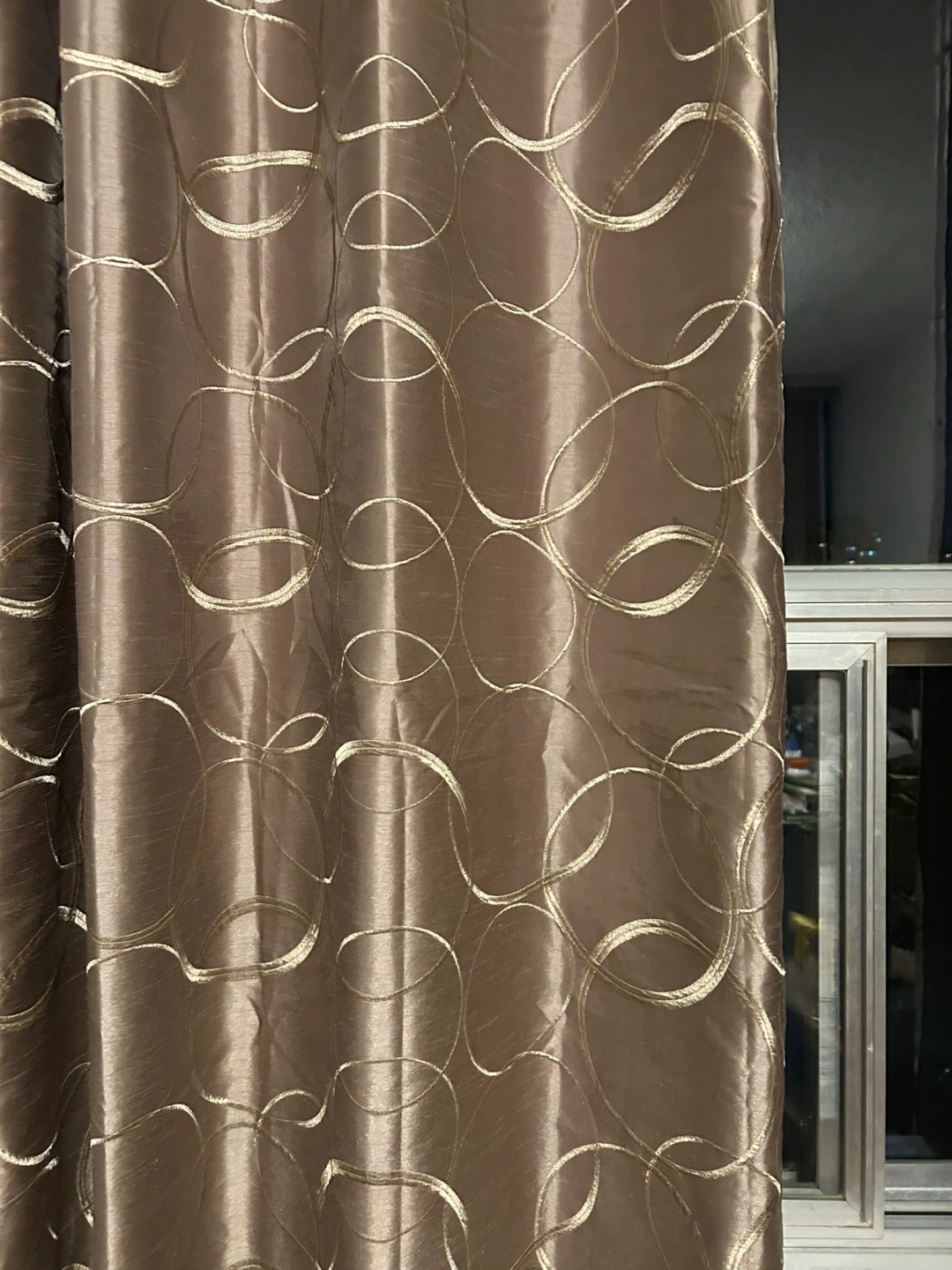 Whole Home Embroidered Grommet Curtain Panels (2) - Brown - photo 2