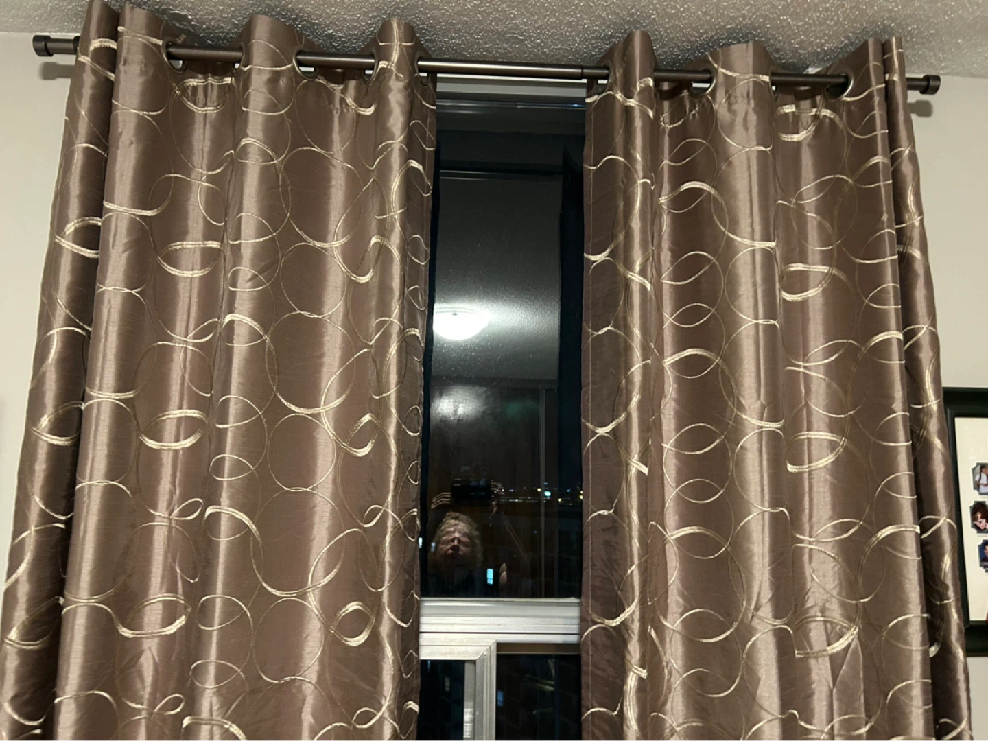 Whole Home Embroidered Grommet Curtain Panels (2) - Brown - photo 3