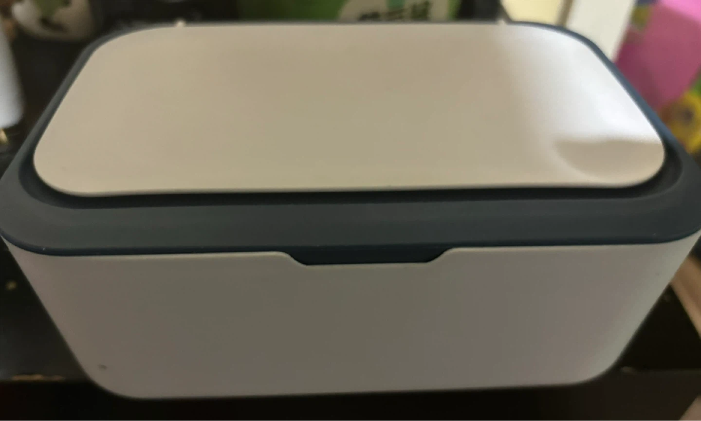 White and Blue Wipes Dispenser Box