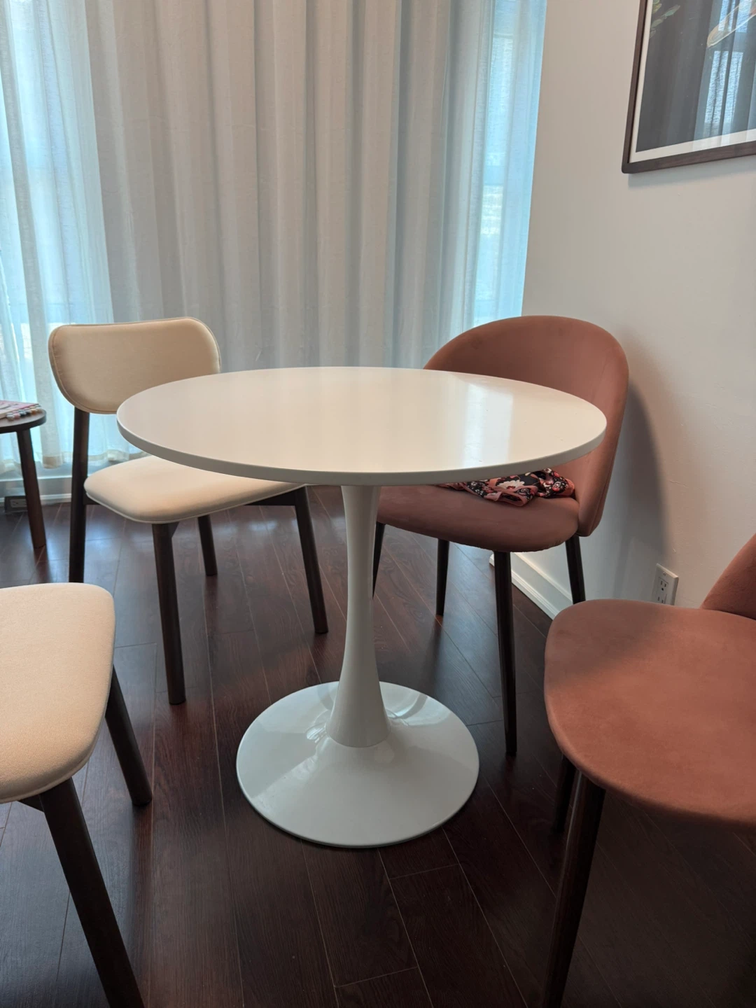 White tulip table