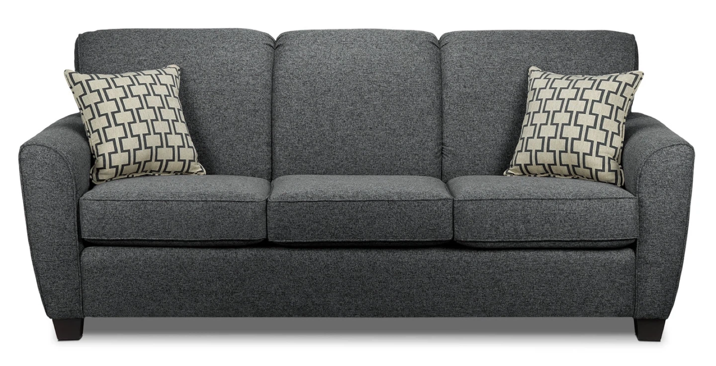 Grey Sofa with Decorative Pillows