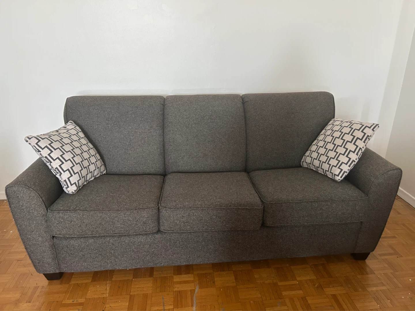 Grey Sofa with Decorative Pillows - photo 3