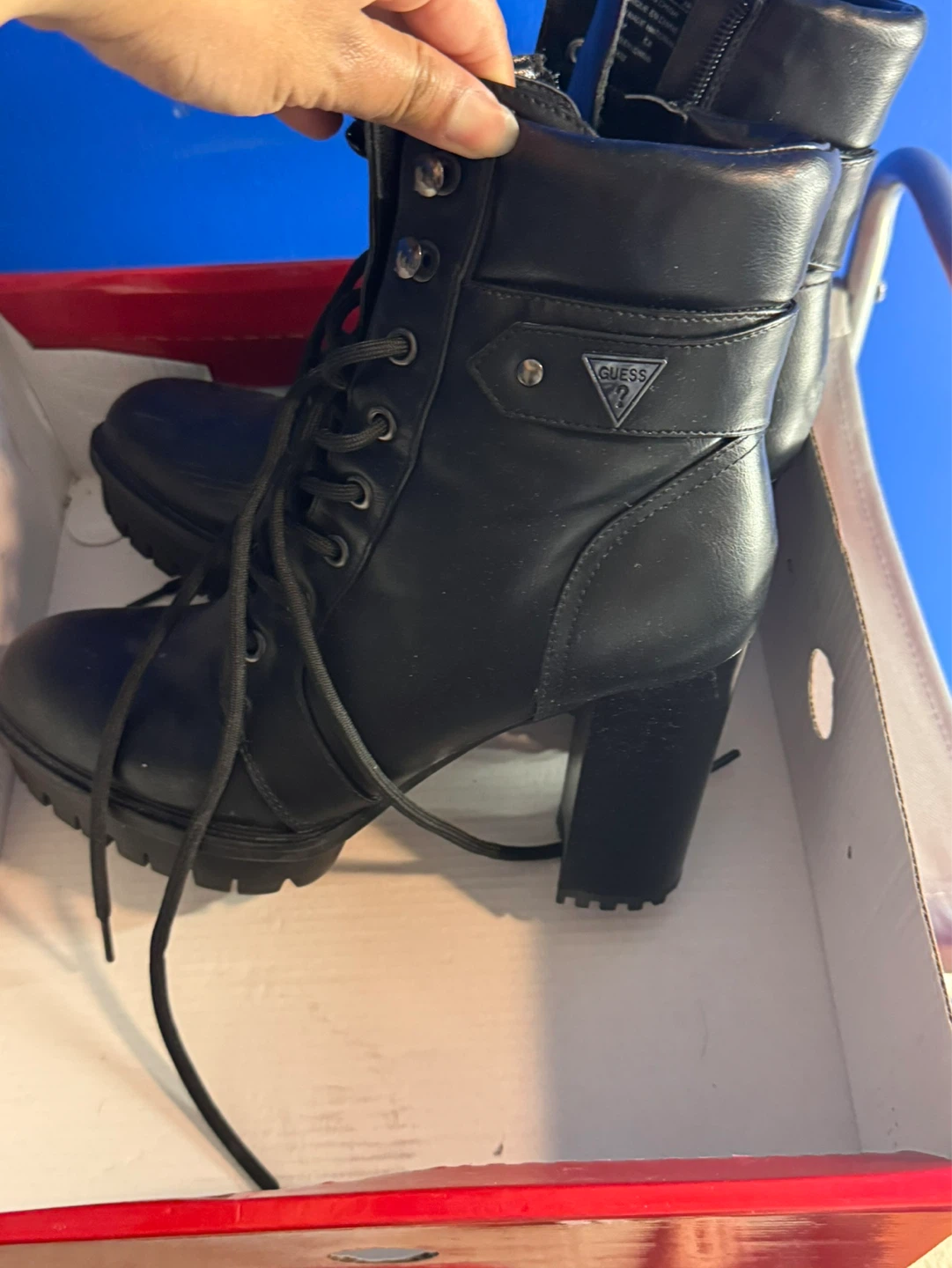 Guess Black Combat Boots Size 8.5M - photo 2