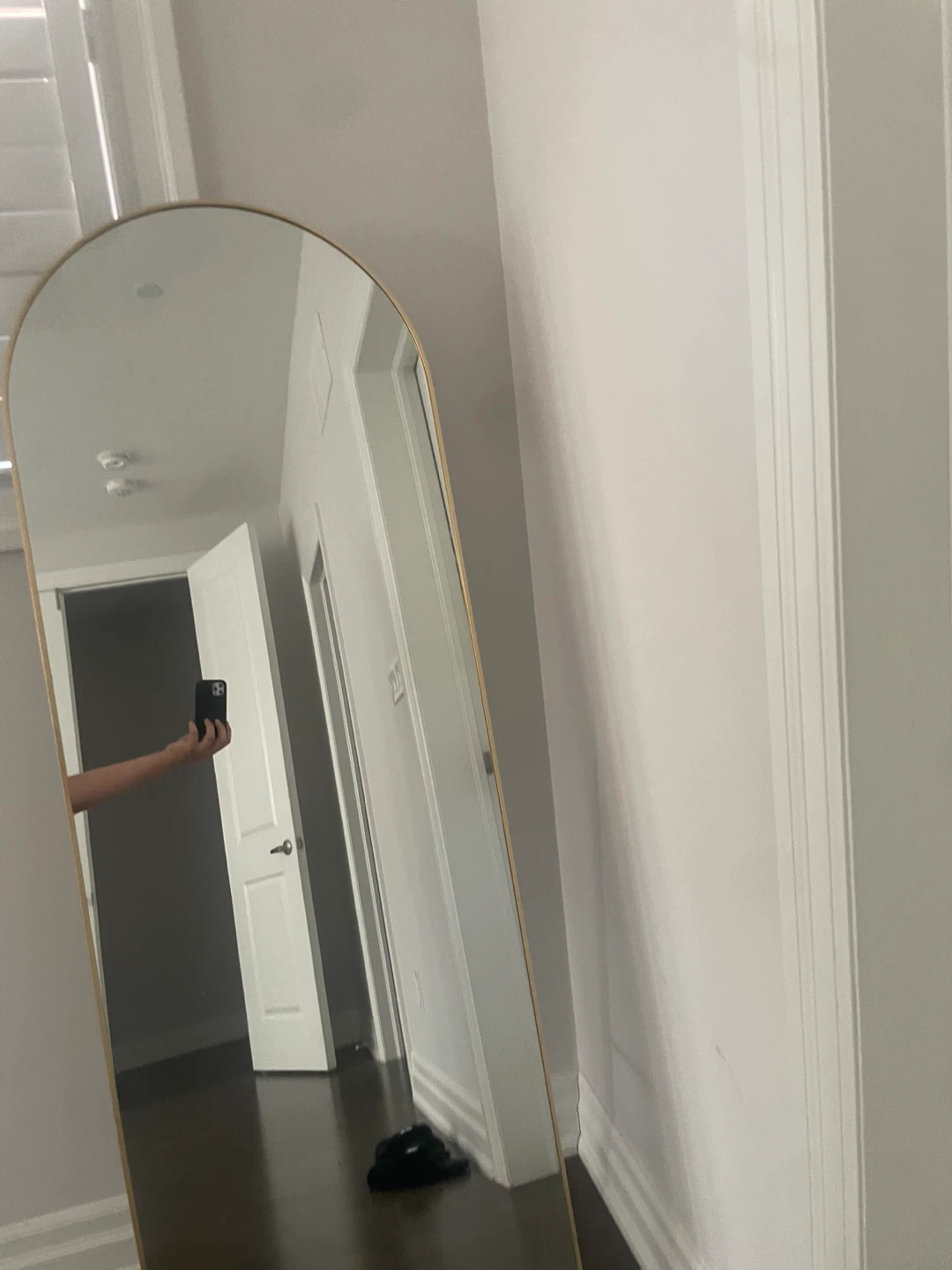 Arched Floor Mirror with Gold Frame - photo 3