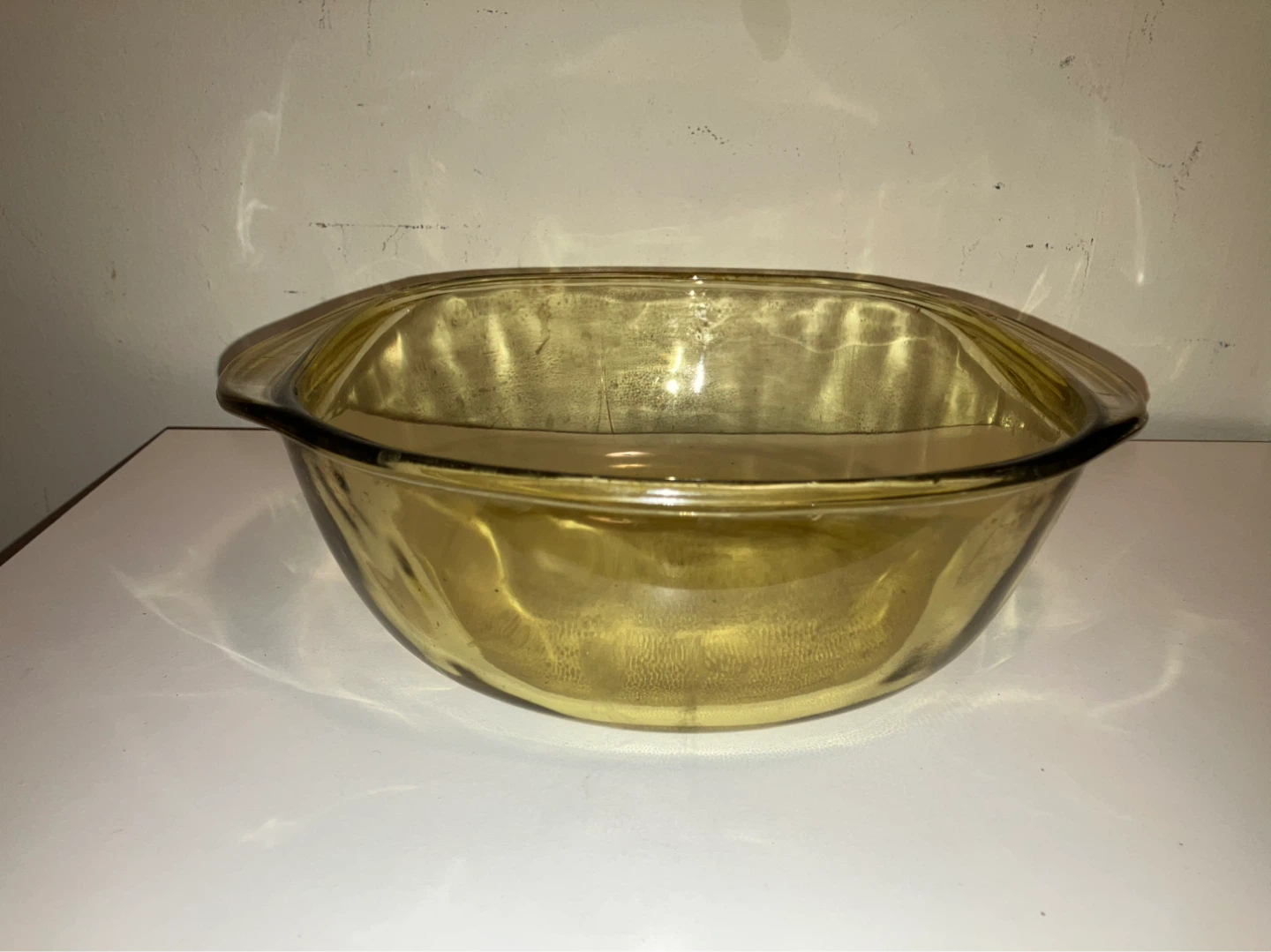 Amber Glass Mixing Bowl