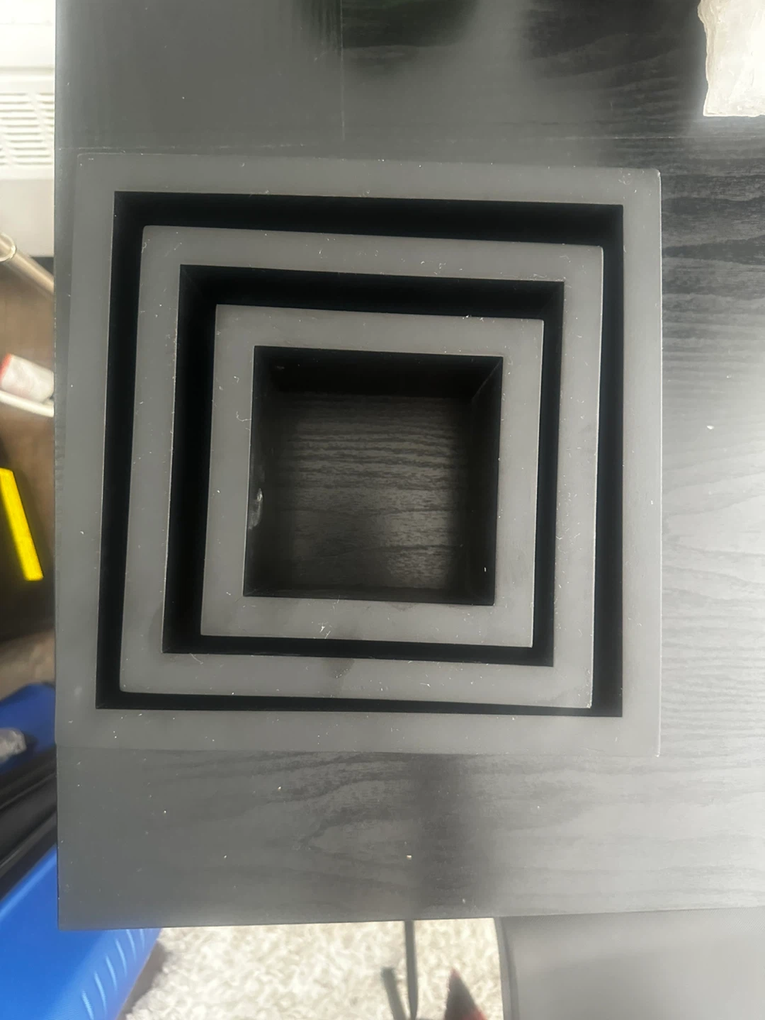 Set of 3 Black Cube Wall Shelves - photo 4