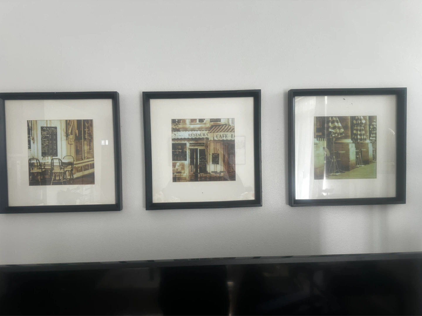 Set of 3 Framed Parisian Cafe Prints - photo 3