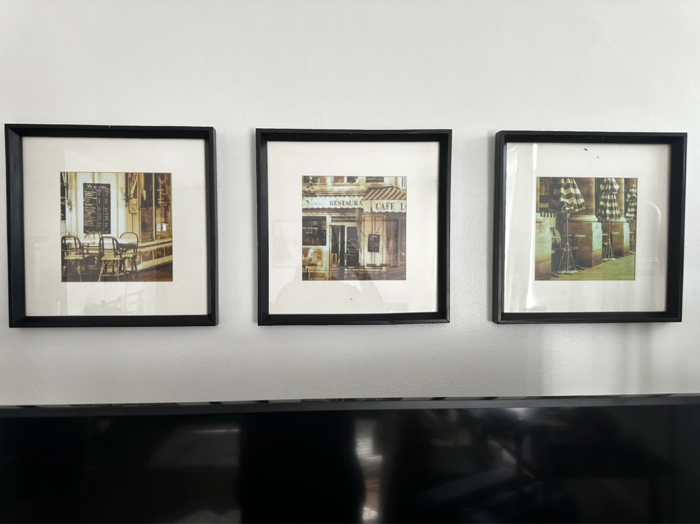 Set of 3 Framed Parisian Cafe Prints