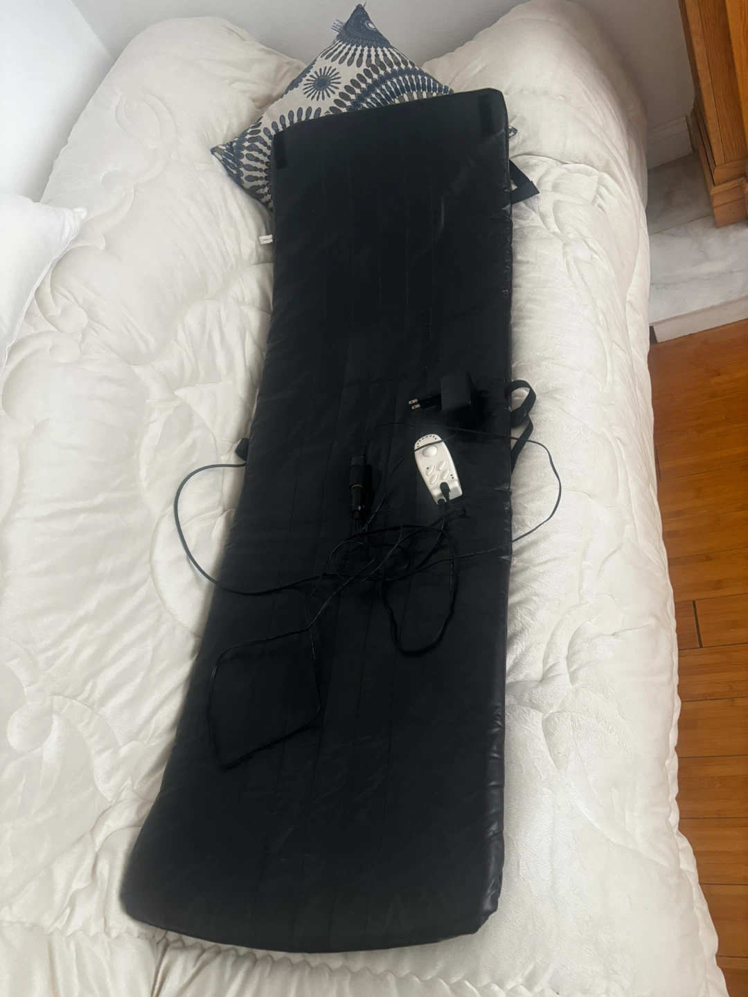 Black Massage Mat with Remote and Car Adapter