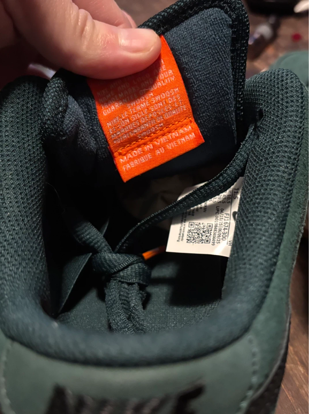 Nike SB Dunk Low Pro Deep Fir Black Orange Label Men's Size 11.5 - photo 5