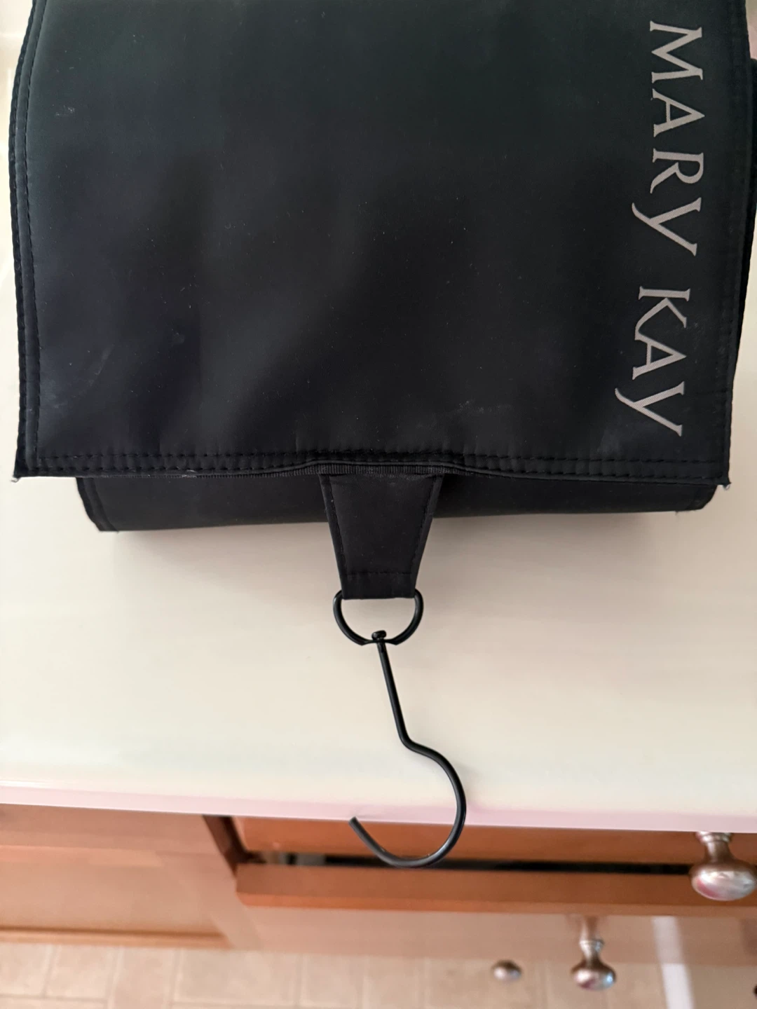 Pink and Black Hanging Toiletry Bag with Multiple Compartments - photo 2