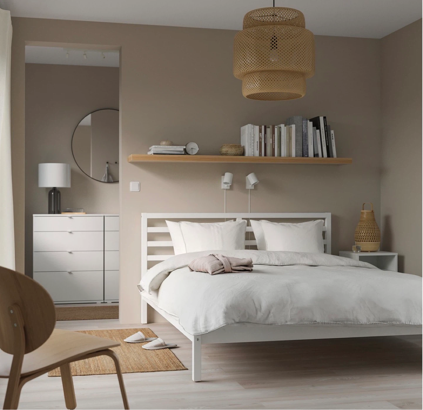 Queen Bed Frame with slatted bed base