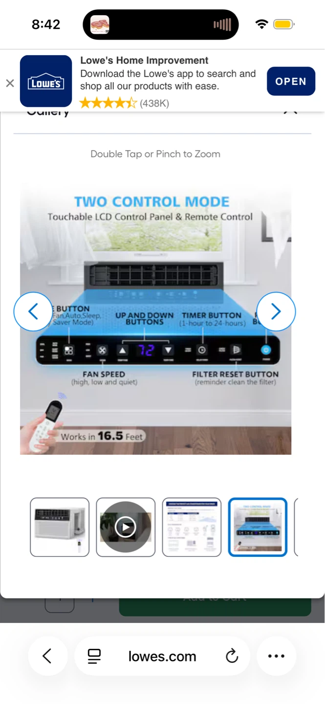 NEW COWSAR Medium Room U shaped Window Air Conditioner - photo 5