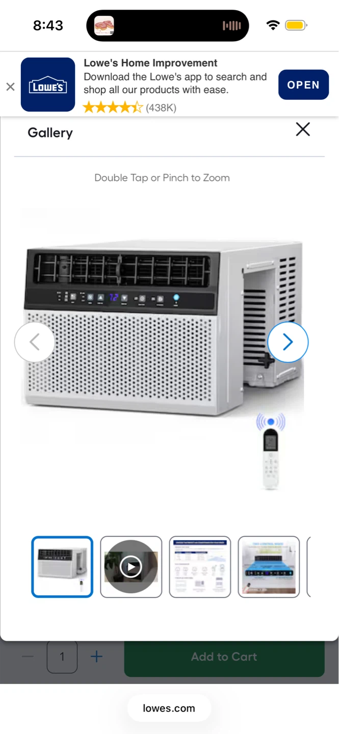 NEW COWSAR Medium Room U shaped Window Air Conditioner - photo 2