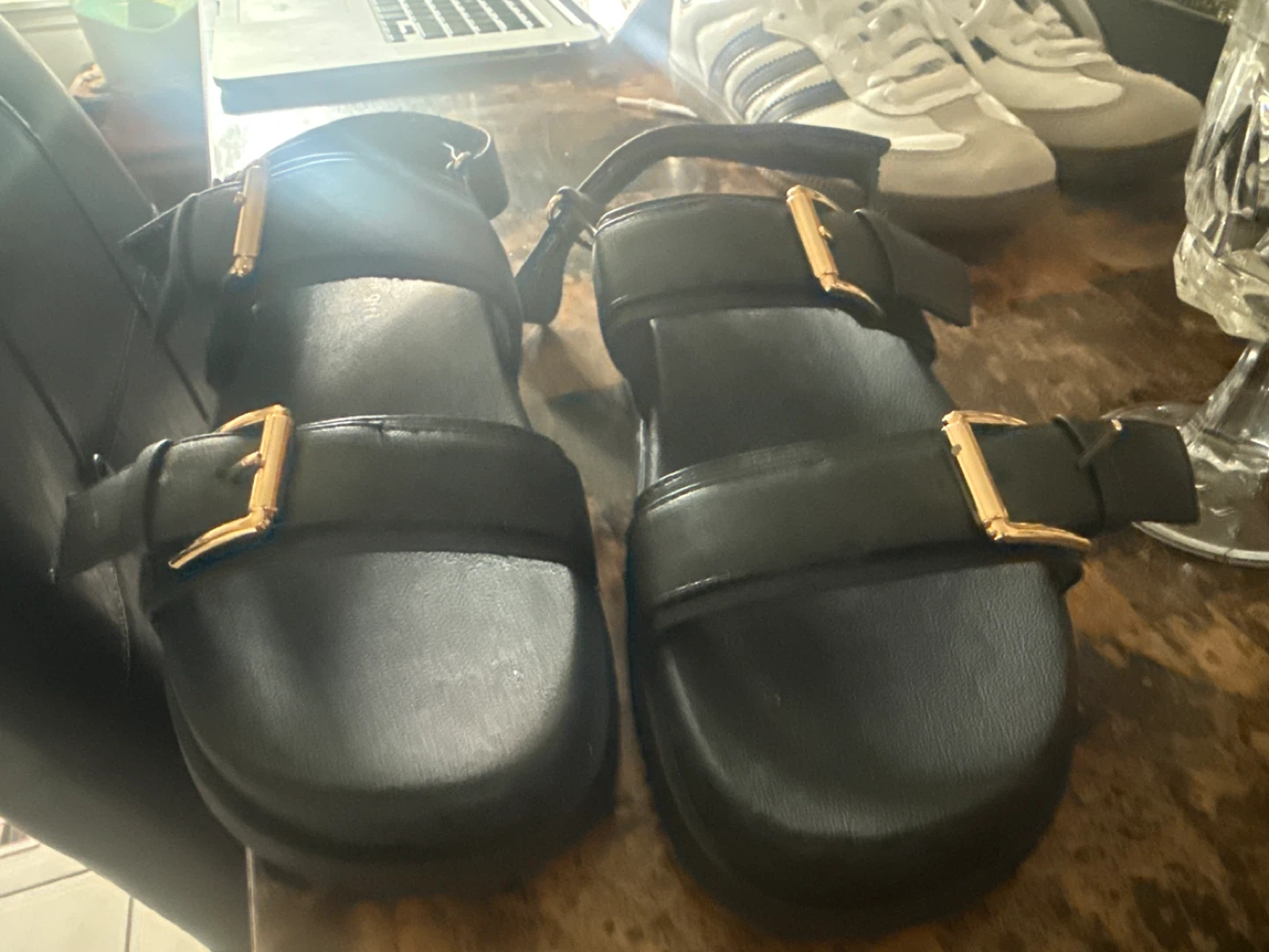 Madden Girl Black Platform Sandals - Size 8.5 - photo 2