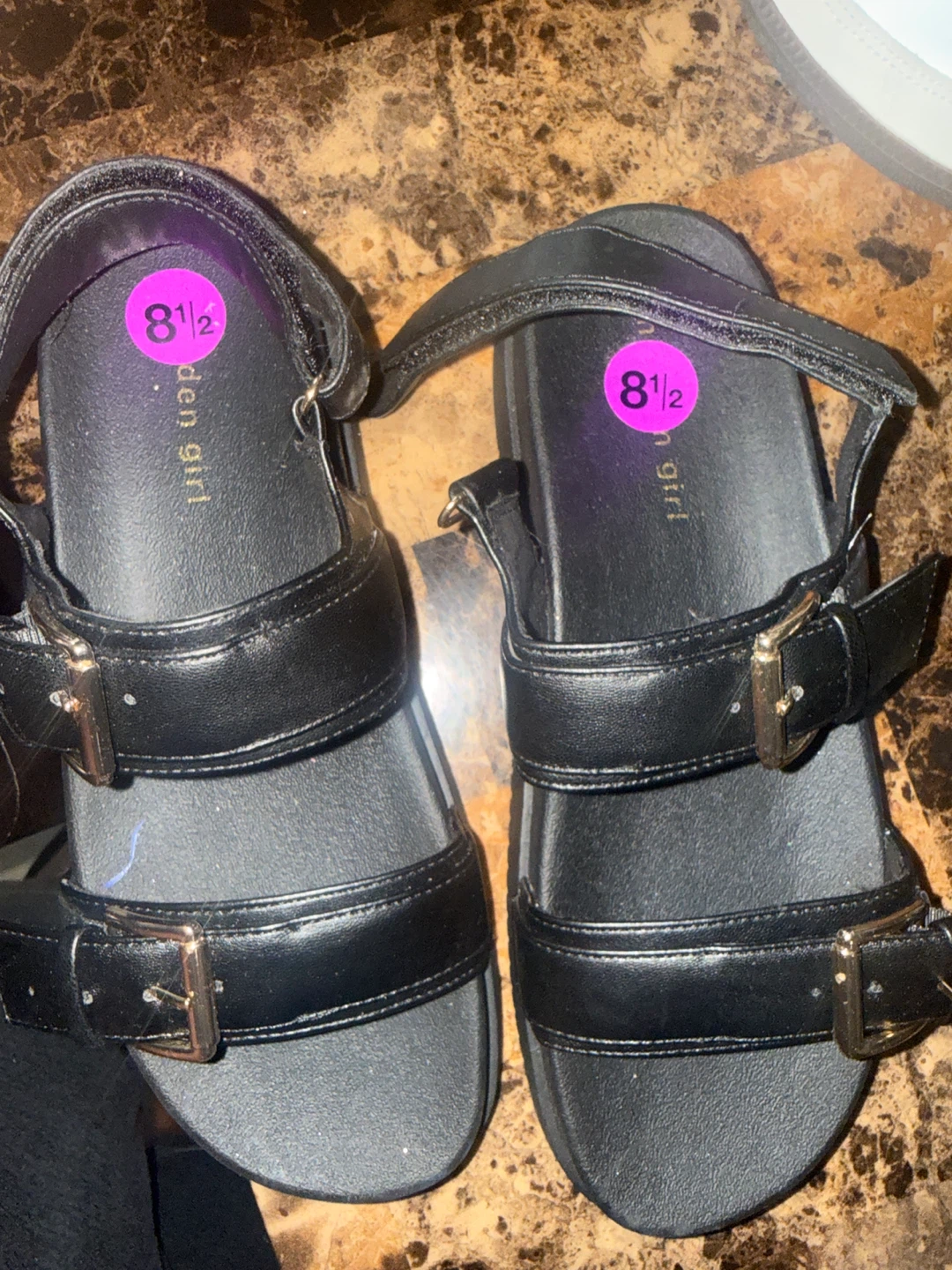 Madden Girl Black Platform Sandals - Size 8.5