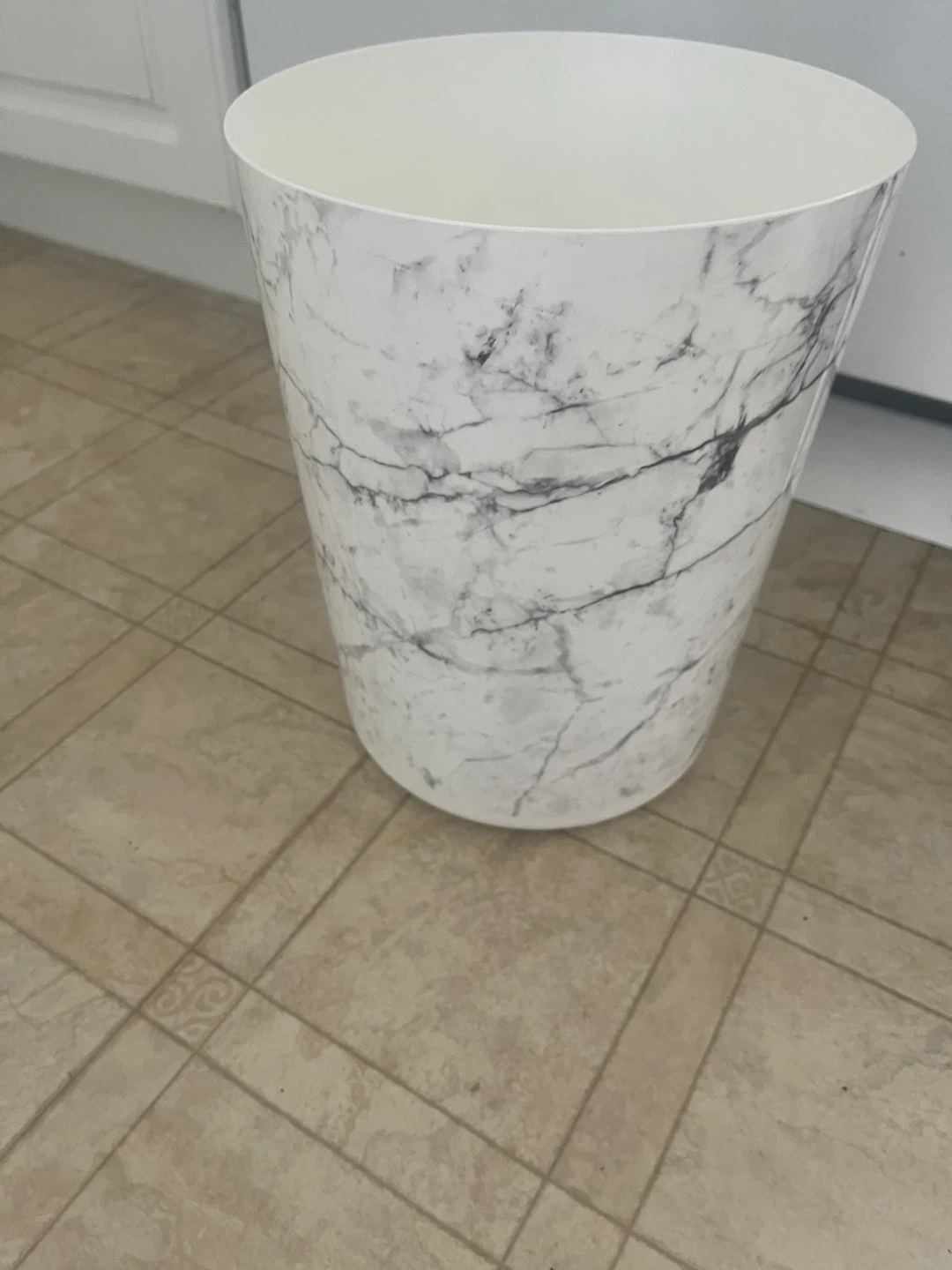 Marble Print Waste Bin