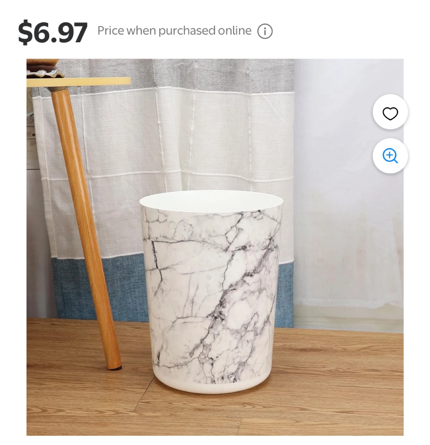 Marble Print Waste Bin - photo 2