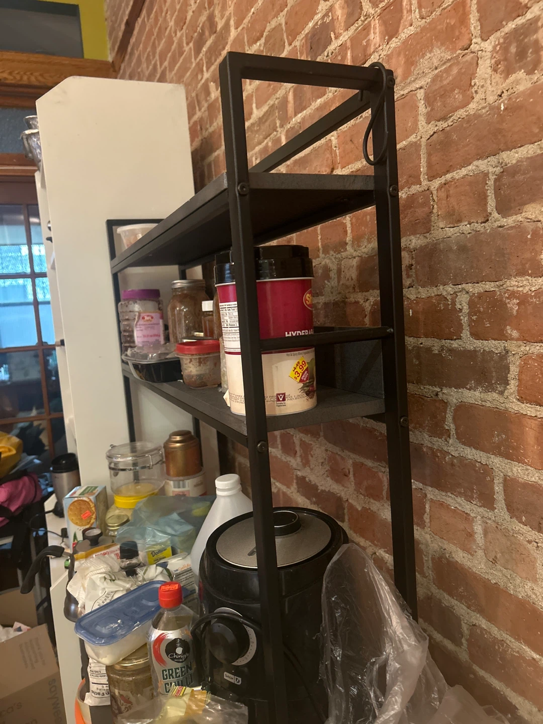 Black Metal 6 Shelf Storage Unit - photo 2