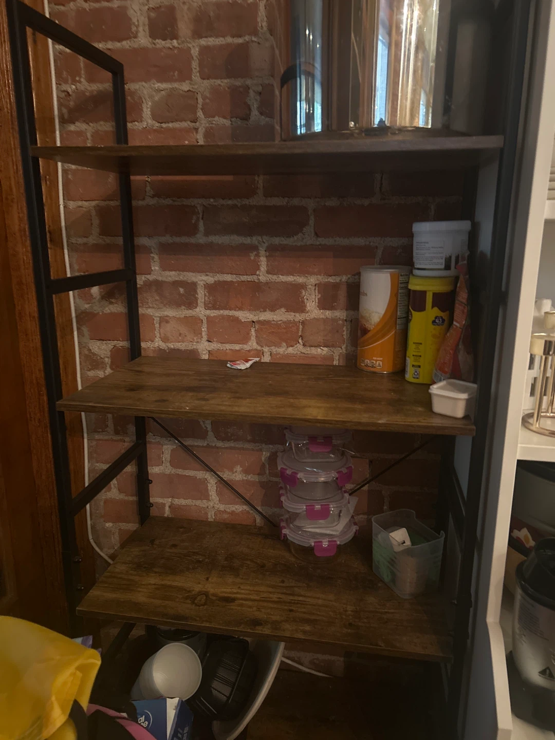 Industrial Style wooden and metal 5 Tier Shelf Unit