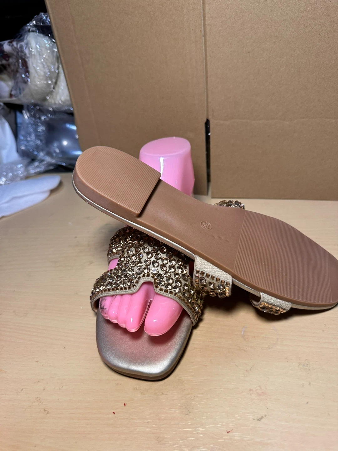 Embellished Slide Sandals - photo 3